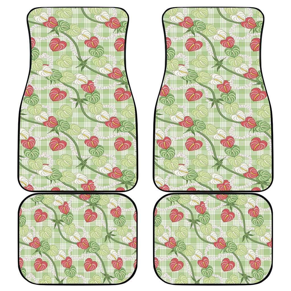 Anthurium Pikake Ti Leaf Palaka Car Mats Green Version