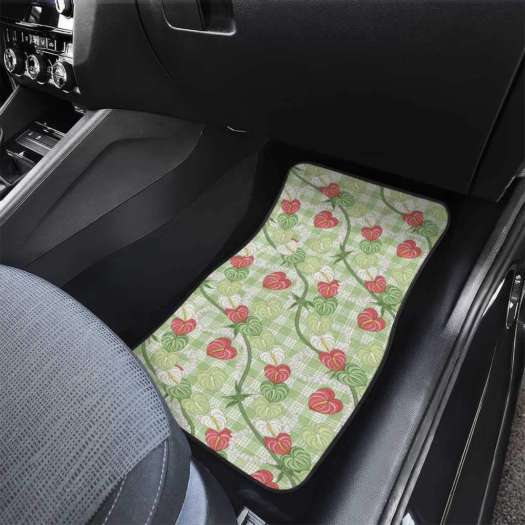 Anthurium Pikake Ti Leaf Palaka Car Mats Green Version