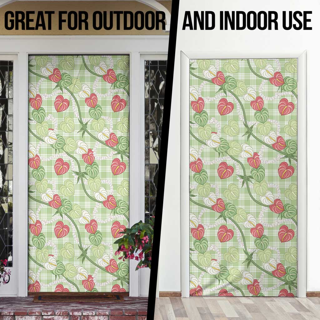 Anthurium Pikake Ti Leaf Palaka Door Cover Green Version