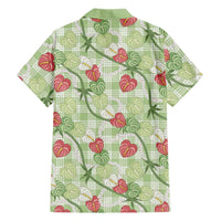 Anthurium Pikake Ti Leaf Palaka Family Matching Mermaid Dress and Hawaiian Shirt Green Version LT01 - Polynesian Pride
