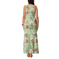 Anthurium Pikake Ti Leaf Palaka Family Matching Tank Maxi Dress and Hawaiian Shirt Green Version LT01 - Polynesian Pride