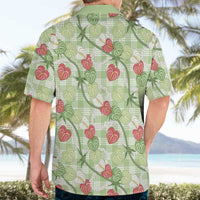 Anthurium Pikake Ti Leaf Palaka Hawaiian Shirt Green Version LT01 - Polynesian Pride
