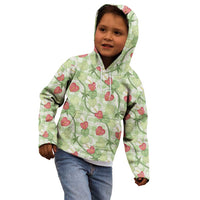 Anthurium Pikake Ti Leaf Palaka Kid Hoodie Green Version