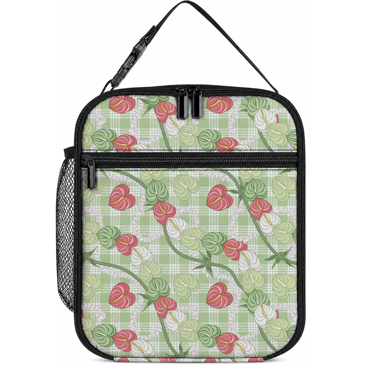 Anthurium Pikake Ti Leaf Palaka Lunch Bag Green Version