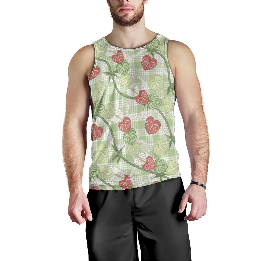 Anthurium Pikake Ti Leaf Palaka Men Tank Top Green Version