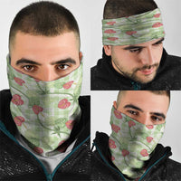 Anthurium Pikake Ti Leaf Palaka Neck Gaiter Green Version LT01 - Polynesian Pride