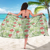 Anthurium Pikake Ti Leaf Palaka Sarong Green Version LT01 - Polynesian Pride