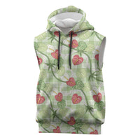 Anthurium Pikake Ti Leaf Palaka Sleeveless Hoodie Green Version