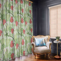 Anthurium Pikake Ti Leaf Palaka Window Curtain Green Version