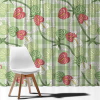 Anthurium Pikake Ti Leaf Palaka Window Curtain Green Version