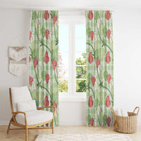 Anthurium Pikake Ti Leaf Palaka Window Curtain Green Version