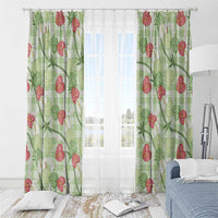 Anthurium Pikake Ti Leaf Palaka Window Curtain Green Version