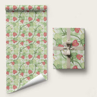Anthurium Pikake Ti Leaf Palaka Wrapping Paper Green Version LT01 58" × 23" Green - Polynesian Pride