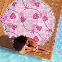 Anthurium Pikake Ti Leaf Palaka Beach Blanket Pink Version LT01 - Polynesian Pride