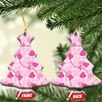 Anthurium Pikake Ti Leaf Palaka Ceramic Ornament Pink Version LT01 Christmas Tree Pink - Polynesian Pride