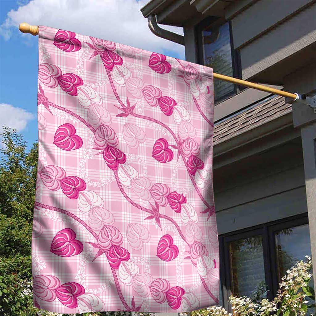 Anthurium Pikake Ti Leaf Palaka Garden Flag Pink Version LT01 - Polynesian Pride