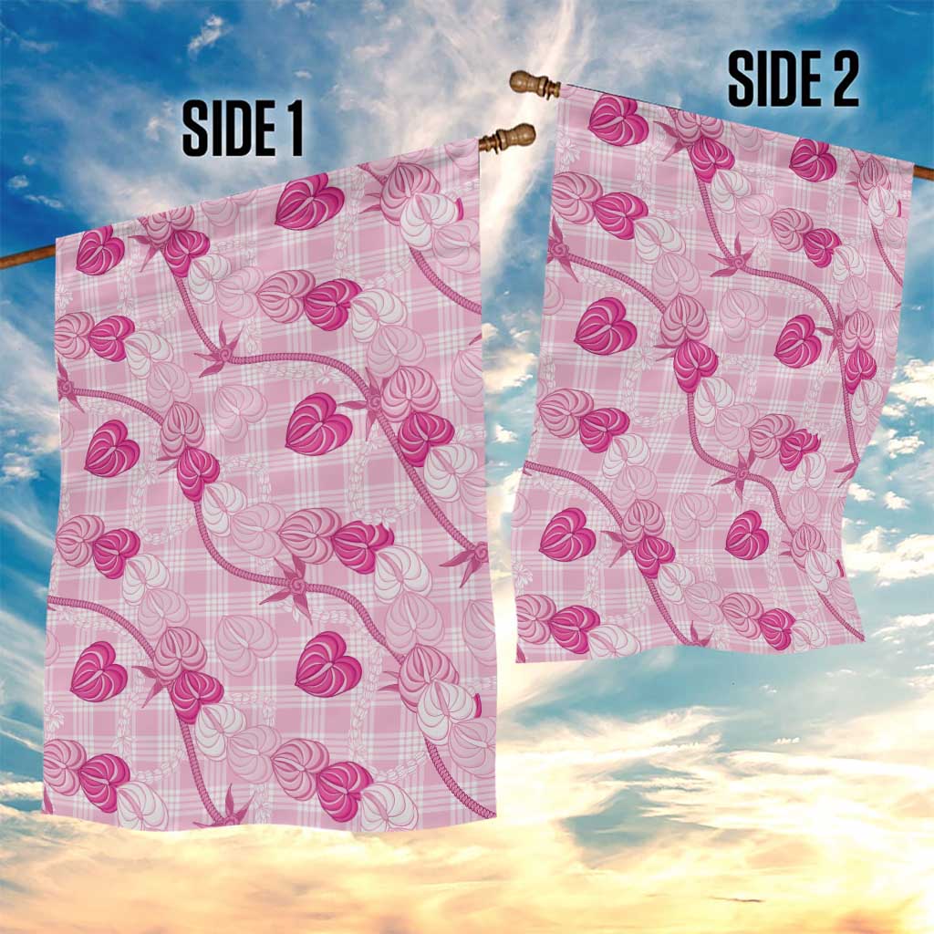 Anthurium Pikake Ti Leaf Palaka Garden Flag Pink Version LT01 - Polynesian Pride