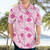 Anthurium Pikake Ti Leaf Palaka Hawaiian Shirt Pink Version LT01 - Polynesian Pride