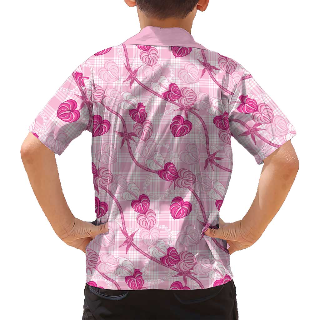 Anthurium Pikake Ti Leaf Palaka Hawaiian Shirt Pink Version LT01 - Polynesian Pride