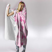 Anthurium Pikake Ti Leaf Palaka Hooded Blanket Pink Version