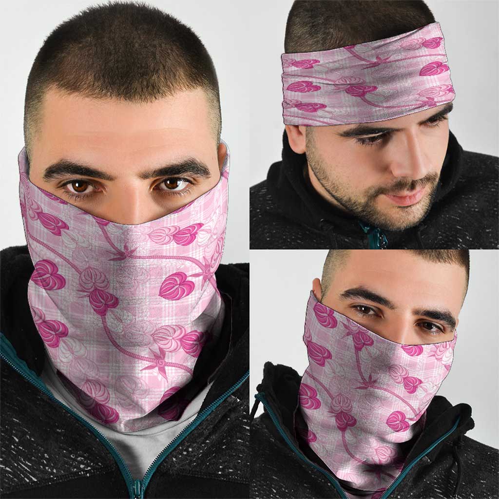 Anthurium Pikake Ti Leaf Palaka Neck Gaiter Pink Version