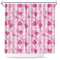 Anthurium Pikake Ti Leaf Palaka Shower Curtain Pink Version