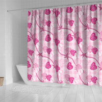 Anthurium Pikake Ti Leaf Palaka Shower Curtain Pink Version