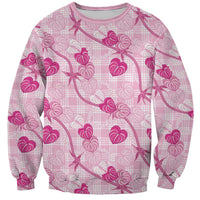 Anthurium Pikake Ti Leaf Palaka Sweatshirt Pink Version