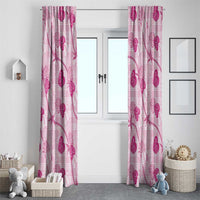 Anthurium Pikake Ti Leaf Palaka Window Curtain Pink Version