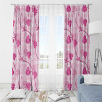 Anthurium Pikake Ti Leaf Palaka Window Curtain Pink Version