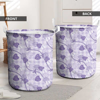 Anthurium Pikake Ti Leaf Palaka Laundry Basket Purple Version