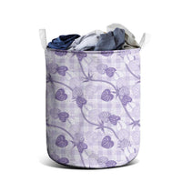 Anthurium Pikake Ti Leaf Palaka Laundry Basket Purple Version