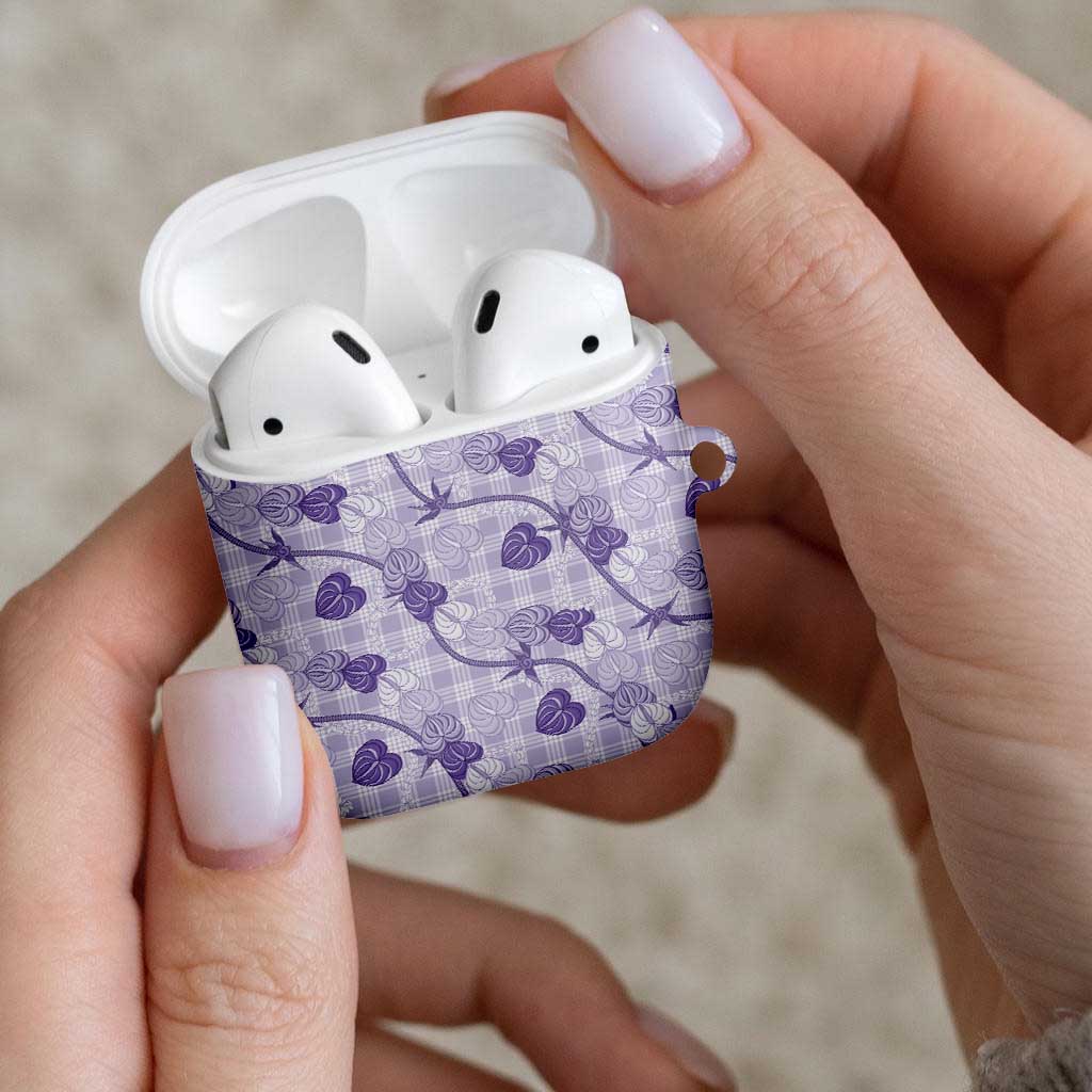 Anthurium Pikake Ti Leaf Palaka AirPods Case Purple Version