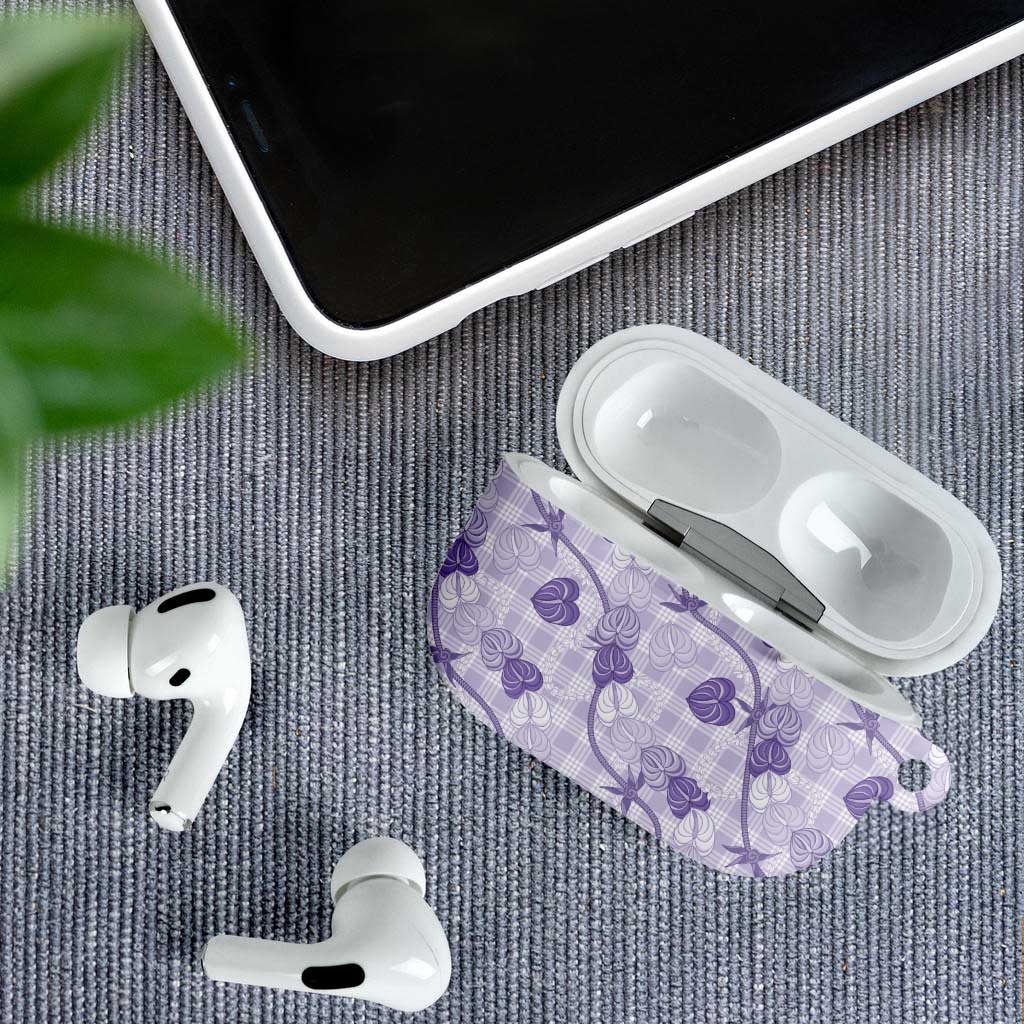 Anthurium Pikake Ti Leaf Palaka AirPods Case Purple Version