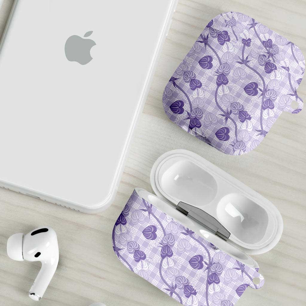 Anthurium Pikake Ti Leaf Palaka AirPods Case Purple Version