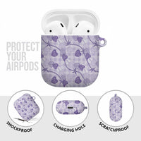 Anthurium Pikake Ti Leaf Palaka AirPods Case Purple Version