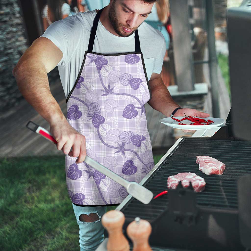 Anthurium Pikake Ti Leaf Palaka Apron Purple Version LT01 - Polynesian Pride