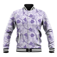 Anthurium Pikake Ti Leaf Palaka Baseball Jacket Purple Version