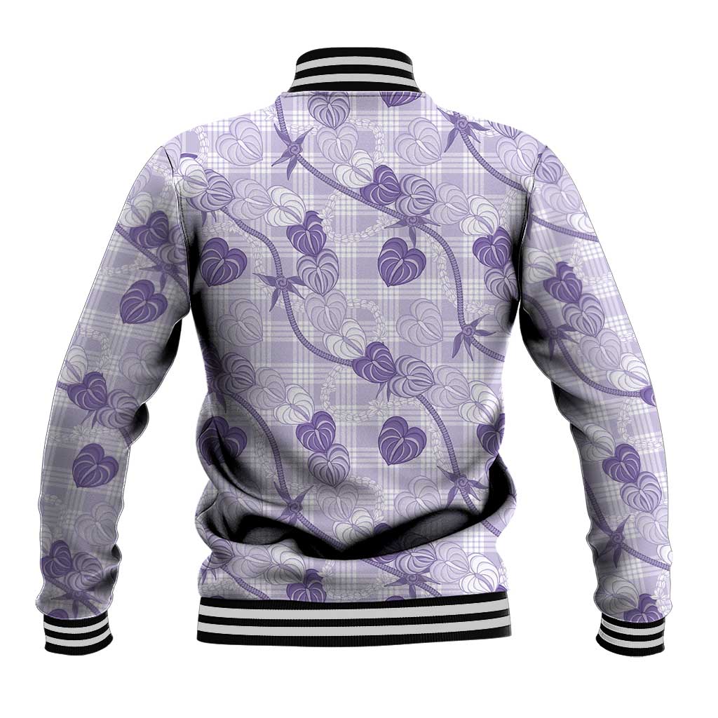 Anthurium Pikake Ti Leaf Palaka Baseball Jacket Purple Version