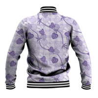 Anthurium Pikake Ti Leaf Palaka Baseball Jacket Purple Version