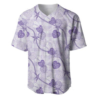 Anthurium Pikake Ti Leaf Palaka Baseball Jersey Purple Version
