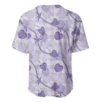 Anthurium Pikake Ti Leaf Palaka Baseball Jersey Purple Version