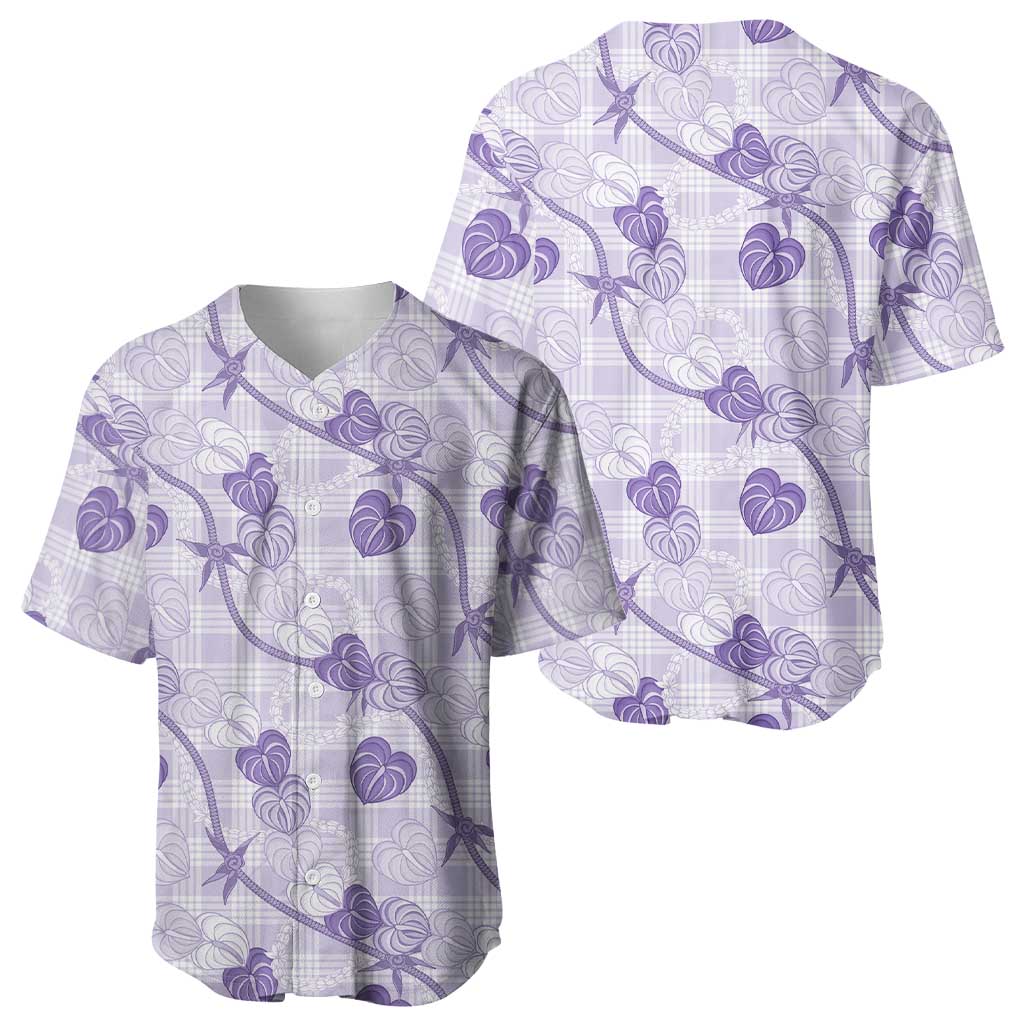 Anthurium Pikake Ti Leaf Palaka Baseball Jersey Purple Version