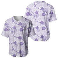 Anthurium Pikake Ti Leaf Palaka Baseball Jersey Purple Version