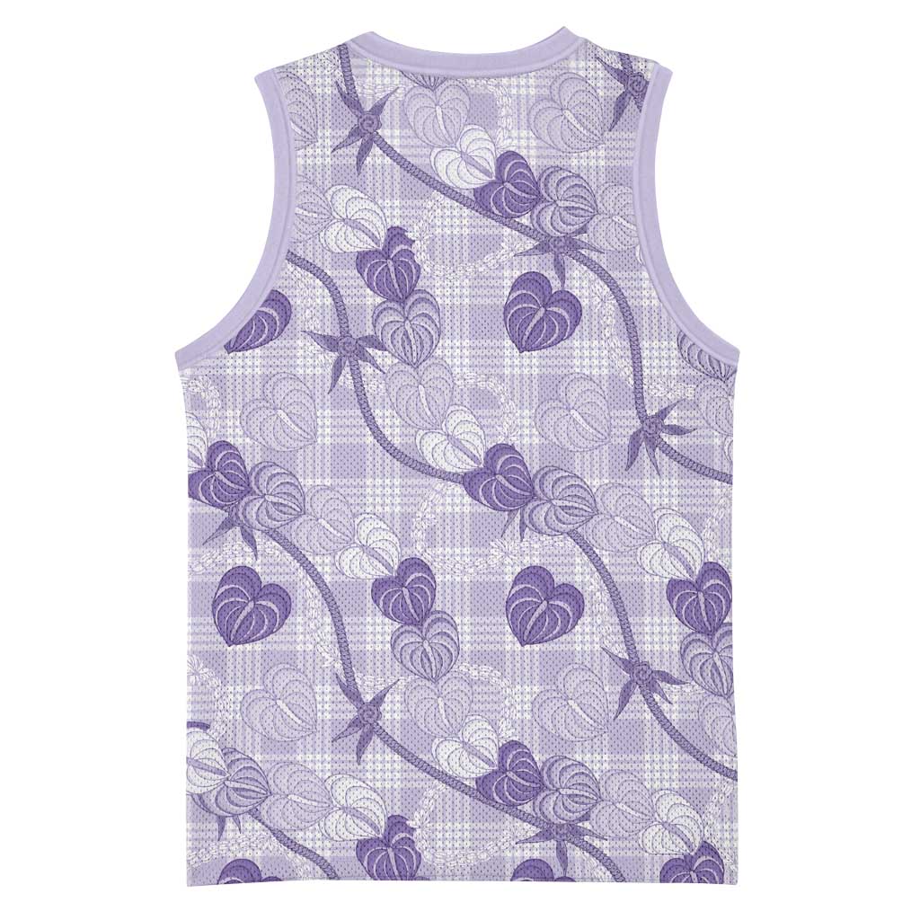Anthurium Pikake Ti Leaf Palaka Basketball Jersey Purple Version