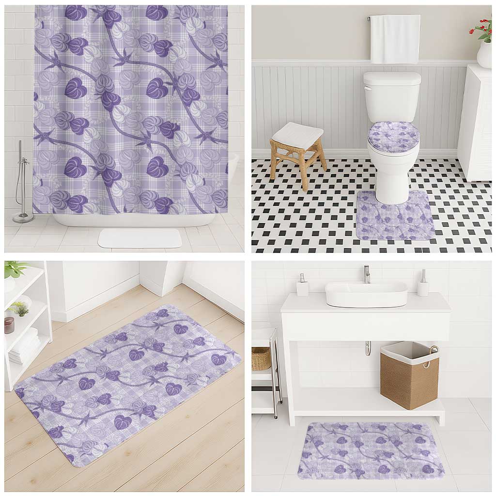 Anthurium Pikake Ti Leaf Palaka Bathroom Set Purple Version