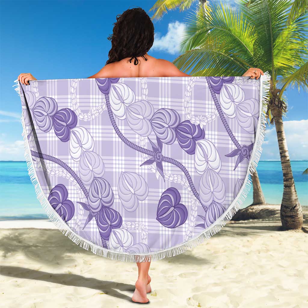 Anthurium Pikake Ti Leaf Palaka Beach Blanket Purple Version LT01 - Polynesian Pride