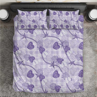Anthurium Pikake Ti Leaf Palaka Bedding Set Purple Version