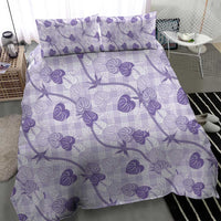 Anthurium Pikake Ti Leaf Palaka Bedding Set Purple Version