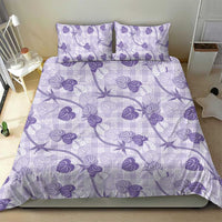 Anthurium Pikake Ti Leaf Palaka Bedding Set Purple Version